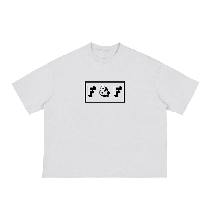 Fog & Form Sutro Boxy Tee, a white boxy t-shirt with a graphic inspired by Sutro Tower in the fog.