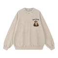 Beige sweatshirt with a cute otter graphic and 'Shell Yeah'.