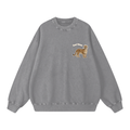 SF animal inspired gray sweatshirt with a strong feminine cougar design on front chest. 