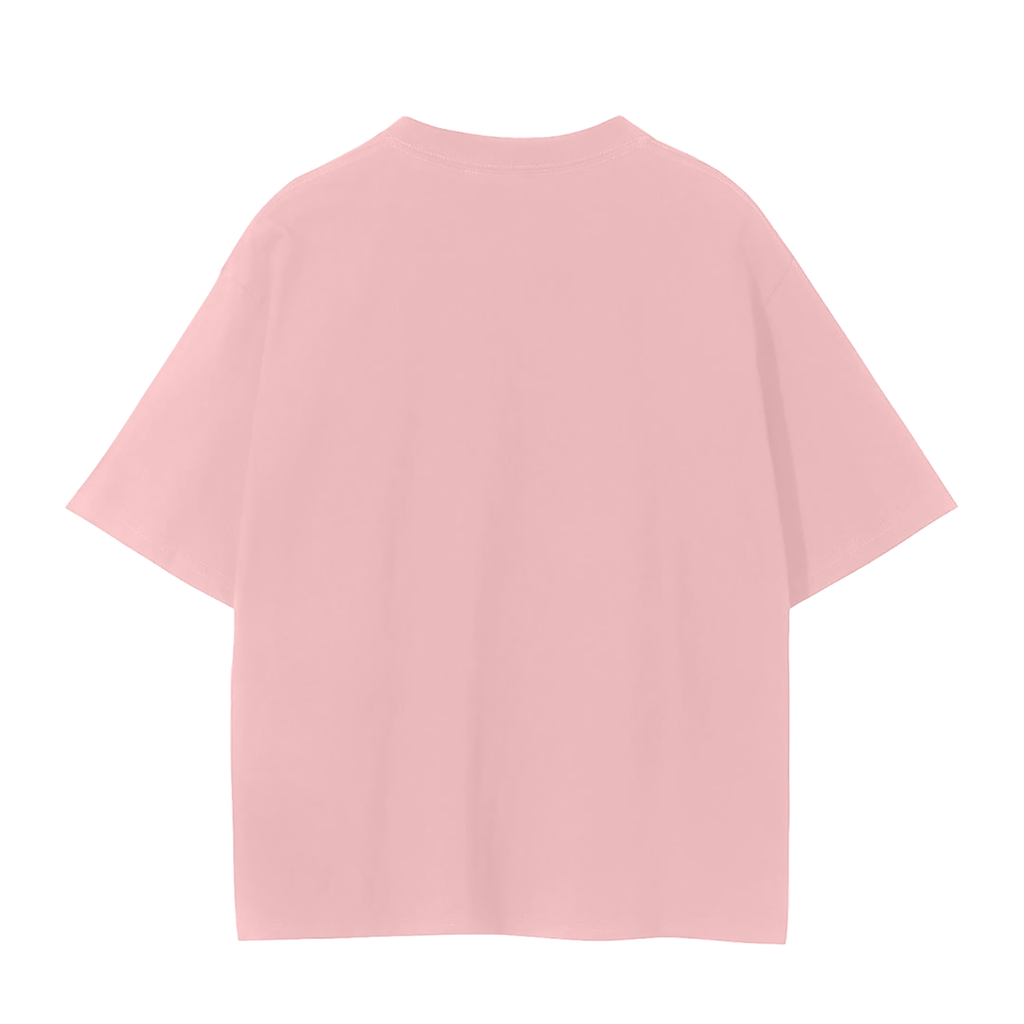 Back of faded pink vintager heavyweight t-shirt.