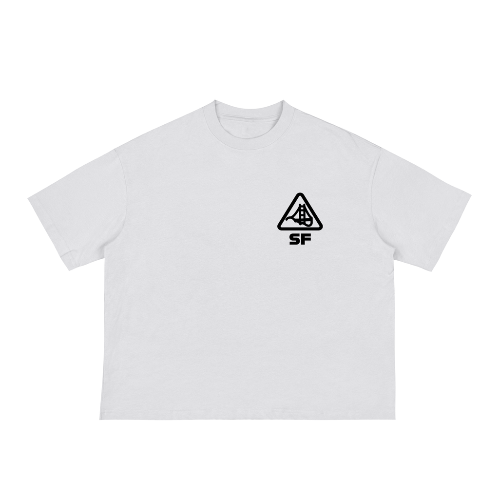 White casual solid quality t-shirt with a CA Weed style Fog & Form logo. 