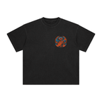 Front of Fog & Form white heavyweight T-shirt featuring the Be Grateful chest logo inspired by San Francisco psychedelic rock music.