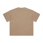 Fog & Form heavyweight camel faded T-shirt back view.
